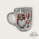 Charger l'image dans la galerie, Mug/tasse verre transparent Gnome de Noël 🎅
